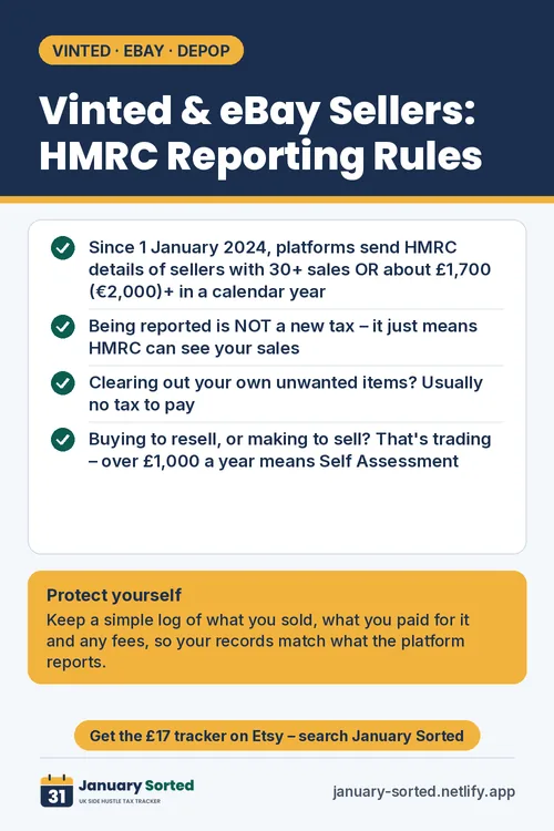Tip card: Vinted ebay hmrc reporting rules